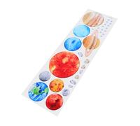 Hohopeti Nine Planets Wall Sticker PVC Self Adhesive Corridor Wallpaper Removable Space Decal for Nursery Classroom Playroom Decoration