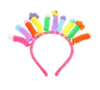 Hohopeti Novelty Cartoon Twisted Stick Headband for Women Funny Kawaii Hair Decoration Playful Party Headdress Accessory Creative Carnival Season Hair Hoop Unique Idea