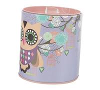 Hohopeti Owl Pattern Cartoon Piggy Bank Tinplate Coin Container for Boy Girl Unique Money Bank and Savings Bank for Boy Girl Fun Coin Jar with Adorable Owl Design