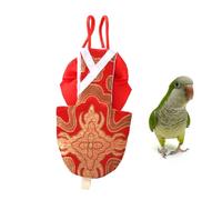 Hohopeti Parrot Diaper Pet Clothing Lightweight Bird Pant with Bowknot Decor for Cockatiel Parakeet Pigeon Comfortable Reusable Flying Suit in Red