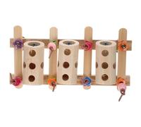 Hohopeti Parrot Foraging Creative Bird Food Feeder Bucket for Parakeets and Small Birds Promotes Exercise Balance and Mental Stimulation with Treat Hiding Fun