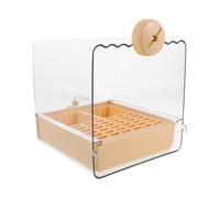Hohopeti Pet Bird Bath Hanging Plastic Container for Birds to Bathe for Small to Medium Parrot Finches Parakeets Cage Accessories