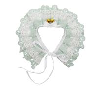 Hohopeti Pet Cat Lace Collar with Bells Scarf, Blue Fabric and Ribbon Material, with Strong Air Permeability, for Wedding or Birthday Party Decoration