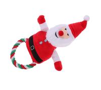 Hohopeti Pet Chew Toy for Dogs Santa Claus Squeaky Christmas Dog Toy for Interactive Training and Chewing Helps Reduce Biting Behavior and Clean Teeth and Safe for Puppies
