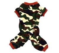 Hohopeti Pet Dog Plush Pajamas Jumpsuits for Warmth Cozy Four-legged Costume Clothes for Daily Wear Playing and Sleeping Suitable for Dogs