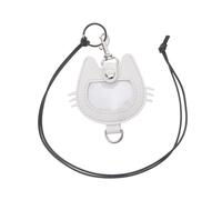 Hohopeti Pet Hair Storage Keychain Memorial Keepsake with White Leather Pendant for Collection and Memorial Use