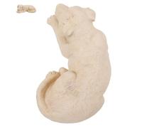 Hohopeti Pet Memorial Stone Resin Tombstone for Dogs Cats Engrave Memorial Words Outdoor Garden Figurine for Pet Loss Remembrance Cat Dog Grave Marker