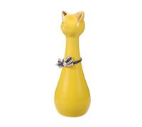 Hohopeti Pet Urns Ceramic Decorative Cat Shaped Urn for Pet Funeral Small Keepsake Box for Cat Ash Display Case for Home Memorial