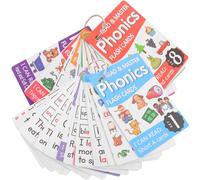 Hohopeti Phonics English Spelling Cards for Laminated Learning Flash Word Cards with Metal Rings Educational Early Learning Supplies for Memory Strategic Thinking and Word Recognition