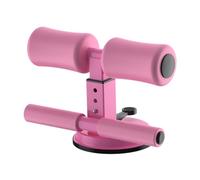 Hohopeti Pink Sit-Up Assistant Device Dual Bars, Indoor AB Training Floor Push Up Bar for Home Workout and Core Strengthening