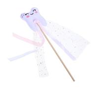 Hohopeti Pink Tooth Fairy Wand with Ribbon for Lightweight and Portable Angel Stick Creative Play Costume Prop for Parties Stage Performance and Birthday Decorations