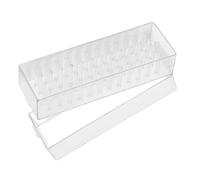 Hohopeti Plastic Nail Drill Bits Storage Box Abs Nail Grinding Head Organizer Case with 48 Holes for Easy Finding and Storing Stylish Simple Appearance Design for Manicure Polisher