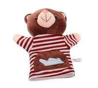 Hohopeti Plush Hand Puppet Bear Soft Animal Finger Puppet for Interactive Storytelling Play Educational Family Classroom Use