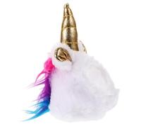 Hohopeti Plush Unicorn Hat for Small Lizards Adjustable Festive Pet Headwear with Sticker Soft Cozy Material Easy to Wear Photo Prop for Reptile Parties and Christmas Random Color