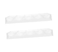 Hohopeti Poker Chip Organizer 2pcs Poker Chip Tray Acrylic Material Easy to Carry Store Poker Chips