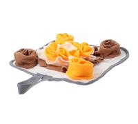 Hohopeti Polar Fleece Nose Work Feeding Mat for Small Pets Non-slip Foraging Cushion Interactive Sniff Training Pad for Rabbits Hamsters Guinea Pigs Safe Snack Finder