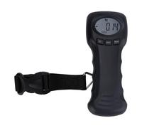 Hohopeti Portable Digital Electronic Luggage and Fishing Scale with Hanging Hook and Measuring Tape, Handheld Lightweight Travel Weighing Scale without Battery, Black