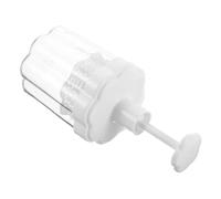 Hohopeti Portable Facial Foam Maker Bubble Dispenser for Face Wash and Shampoo, White Floral Shape, Travel Size Skincare Liquid Container for Home and Travel Use