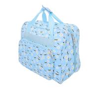 Hohopeti Portable Sewing Machine Carry Bag with Handle Capacity Travel Tote Organizer in Oxford Fabric Multiple Storage Pockets for Sewing Accessories Knitting Yarn and Crochet Trolley