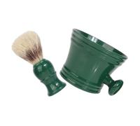 Hohopeti Portable Shaving Soap Bowl and Beard Grooming Brush for Men Lightweight Barber Cleaning Bowl for Home and Travel Shaving Mug Kit for Comfortable Beard Care and Lathering