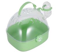 Hohopeti Portable Small Pet Carrier Cage with Water Bottle Abs Travel Cage for Hamsters Rabbits and Birds Lightweight Compact Design for Outdoor Adventures and Easy Transport