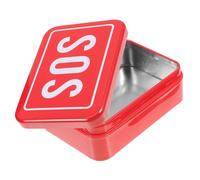 Hohopeti Portable Tinplate Medicine Storage Box Capacity Emergency Organizer Case for Outdoor Survival Sealed Storage for Family and Office Use