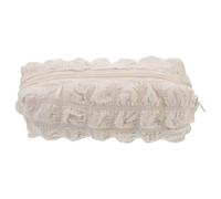 Hohopeti Portable Travel Makeup Bag Soft Touch Large Capacity Cosmetic Pouch for Men and Women Versatile Organizer for Skin Care Pencil Case Stylish Minimalist Design in Beige