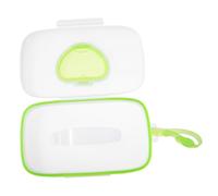 Hohopeti Portable Wet Tissue Case for Boy Girl Outdoor Use Dustproof Napkin Storage Box Convenient Crib and Stroller Wipes Holder Compact Design for Travel and Walking Green