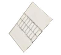 Hohopeti Portable White Iron Watercolor Tray with 16 Full Pans, Large Capacity Fold out Palette with Lid and Efficient Colour Mixing for Outdoor Painting and Watercolour Painting Artists