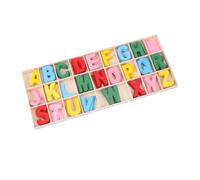 Hohopeti Portable Wooden Craft Letters Educational Alphabet Learning for Preschool DIY Hand-painted S Creative Spelling Playthings Home Kindergarten