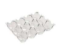 Hohopeti Practical Acrylic Refrigerator Egg Box 12 Grid Design Organizer to Prevent Eggs from Getting Crushed for Kitchen Cabinets and Refrigerator Storage