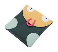 Hohopeti Practical Green Menstrual Pad Storage Pouch PU Sanitary Napkin Holder Bag for Women Reusable Tampon and Towel Organizer Suitable for Travel and Daily Use
