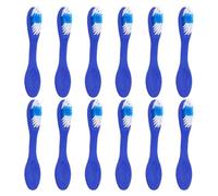 Hohopeti Prison Toothbrushes and Soft Finger Sleeves Soft Bristle 12pcs with Short Handles Designed for Effective Cleaning and Safety, Suitable for Travel and Psychiatric Hospitals