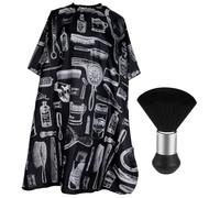 Hohopeti Professional Hairdresser Cape with Elastic Neckline and Scratch-Resistant Brush Printed Styling Salon Cape for Men and Women Multi-Functional Haircut and Dyeing Cover for Home and