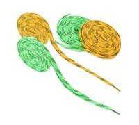 Hohopeti Professional Hockey Laces 2 Pairs High Strength Polyester Laces for Ice Skating Boots Sneakers 244cm/96in Yellow Green