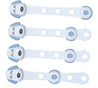 Hohopeti Proofing Cabinet Locks 4pcs Child Safety Locks Large Adhesive Easy to Open and Close for Fridges Cabinets