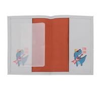 Hohopeti Pu Passport Cover Organizer with Credit Card Slots and Name Tag, Dinosaur Reptile Pattern Travel Document Holder for Outdoor Use, Gate Pass and Id Card Protector