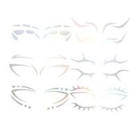 Hohopeti Rainbow Eye Liner Stickers Festival Face 6-sheet Set Temporary Eyeshadow Decals for Women Girls Halloween Party Makeup