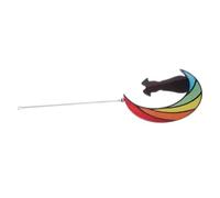 Hohopeti Rainbow Moon Dog Acrylic Stained Window Hanging Decor for Home Delicate Moon and for Indoor and Outdoor Aesthetic