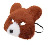 Hohopeti Realistic Brown Bear Mask Plush Soft Comfortable Fit Lifelike Animal Headgear for Halloween Cosplay Masquerade Party Adult Costume Accessory