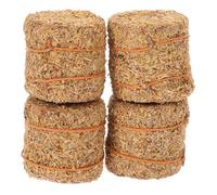 Hohopeti Realistic Mini Hay Bales and Haystack Dollhouse Accessories 2Cm Rustic Elegance Wood Decorative DIY Model Railroading Photography Props for Garden and Party Hay Decorations