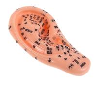 Hohopeti Realistic Soft Silicone Human Ear Acupuncture Model 14Cm with Marked Acupoints for Adult Chinese Medicine Education and Ear Meridian Massage