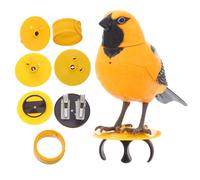 Hohopeti Realistic Sound-activated Bird with Light Sensor Educational Interactive Chirping Ornament for Boys and Enhances Early Learning and Nature Exploration Through Lifelike Design and