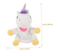 Hohopeti Realistic Unicorn Hand Puppet for Adults Plush Storytelling with Vivid Expression Soft Natural Material Interactive Bonding Puppet Full-body Design