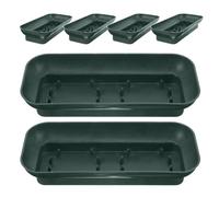 Hohopeti Rectangular Plastic Flower Arrangement Trays Multi-use Centrepiece Decorating with Strong Needles 6pcs for Secure Flower Support in Banquet Halls and Churches