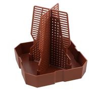 Hohopeti Reptile Hunting Bowl Large Plastic Food and Water Feeder with Climbing Column for Chameleons Geckos and Lizards Terrarium Feeding Dish Brown