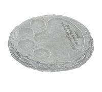 Hohopeti Resin Pet Dog Memorial Tombstone with Paw Print Pattern Compact Garden Indoor Souvenir Decoration for Pet Sympathy and Tribute Outdoor Grave Marker