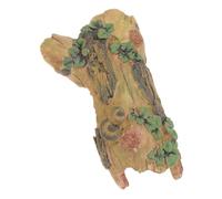 Hohopeti Resin Tree Trunk Reptile Hideout Cave Lizard Decoration for Gecko Snake Terrarium Habitat Decor Hollow Climbing Log for Leopard Gecko Tank Accessories