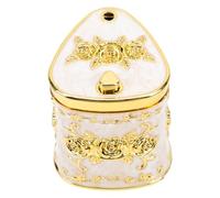Hohopeti Retro Embossed Toothpick Holder Decorative Dispenser Box with Elegant Rose Design Toothpick Container for Kitchen Home Use Easy Access Organizer and Idea