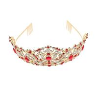 Hohopeti Rhinestone Wedding Bridal Headpiece Queen Crown for Women Sparkling Hair Jewelry for Bride Versatile Hair Accessory for Weddings Birthday Prom Elegant Tiara for Bridal Look